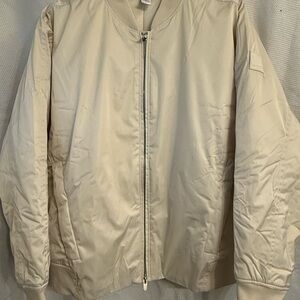 Athleta Light Tan Bomber Jacket